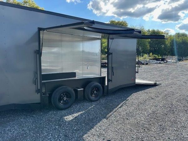 Covered Wagon 8.5 x 24 Enclosed Car Trailer – Awning Escape Door - Image 10