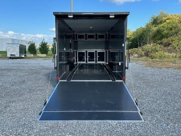 Covered Wagon 8.5 x 24 Enclosed Car Trailer – Awning Escape Door - Image 3