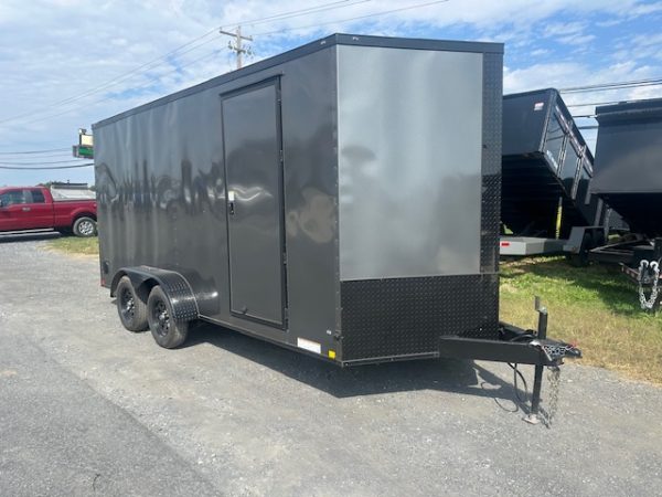 Diamond Cargo 7 x 16 Enclosed Trailer – Black Trim Package