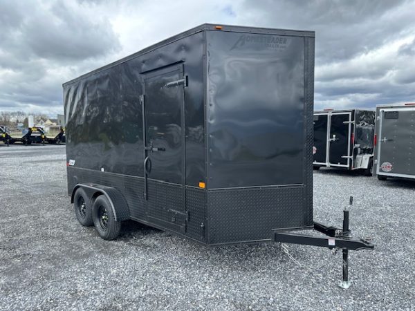 Homesteader 7 x 14 Enclosed Cargo Trailer – Black Trim OHV