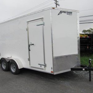 Homesteader 7 x 14 V-Nose Enclosed Trailer – 12″ Added Height