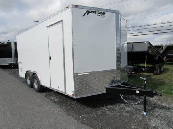 Homesteader 8.5 x 16 V-Nose Enclosed Car Hauler – Extended Tongue - Image 2