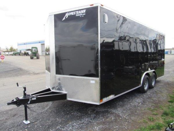 Homesteader 8.5 x 18 V-Nose Enclosed Car Hauler – Extended Tongue - Image 4