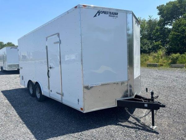 Homesteader 8.5 x 18 V-Nose Enclosed Cargo Trailer – Barn Doors