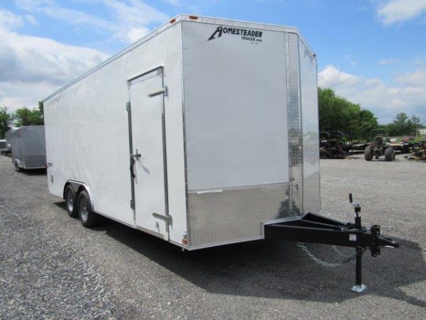 Homesteader 8.5 x 20 V-Nose Enclosed Car Hauler – 6″ Added Height