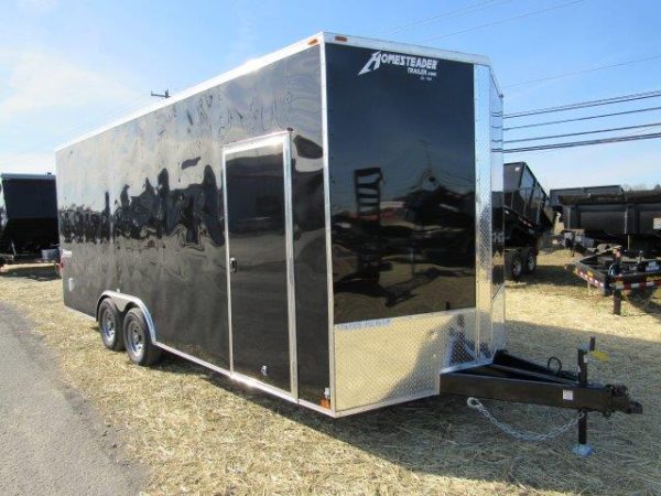 Homesteader 8.5 x 20 V-Nose Enclosed Car Hauler – 12″ Added Height