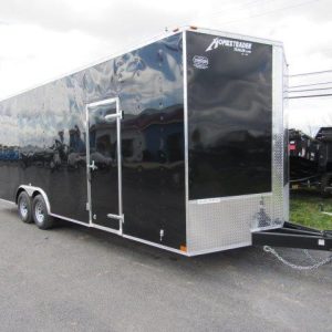 Homesteader 8.5 x 24 Enclosed V-Nose Car Trailer – 12″ Added Height