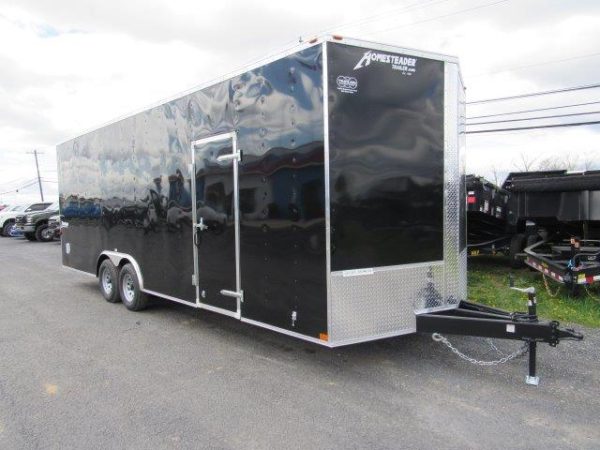 Homesteader 8.5 x 24 Enclosed V-Nose Car Trailer – 12″ Added Height
