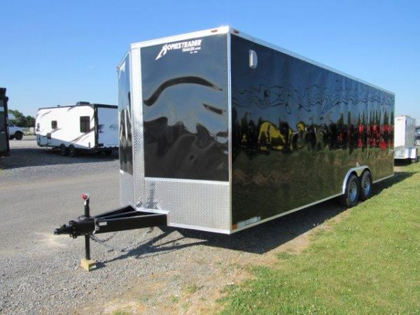 Homesteader 8.5 x 24 Enclosed V-Nose Car Trailer – 6″ Added Height - Image 4