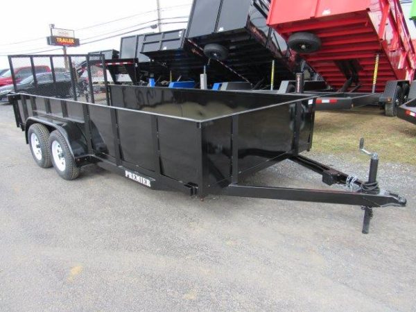 Premier 6.4 x 16 Landscape Utility Trailer – Solid Steel Sides