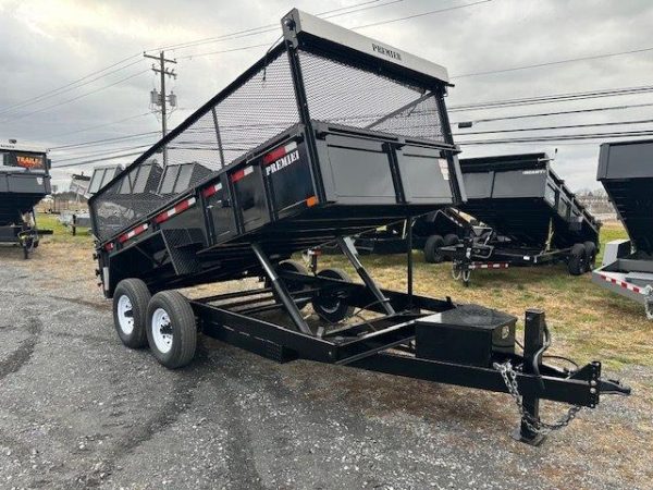Premier 7 x 14 Dump Trailer – 24″ Mesh Side Extensions