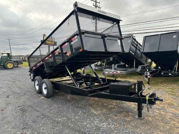 Premier 7 x 16 Dump Trailer – 24″ Mesh Side Extensions
