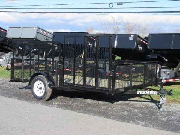 Premier 7 x 14 Landscape Utility Trailer – Mesh Sides & ATV Ramp