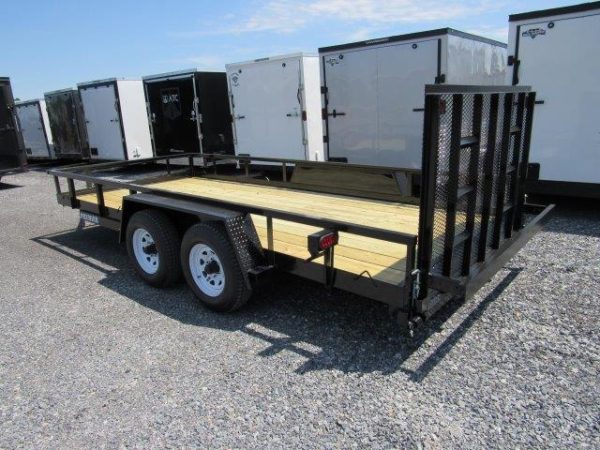 Premier 7 x 16 Landscape Utility Trailer – Rear Ramp Gate - Image 5