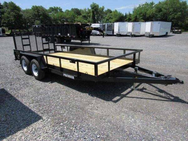Premier 7 x 16 Landscape Utility Trailer – Rear Ramp Gate