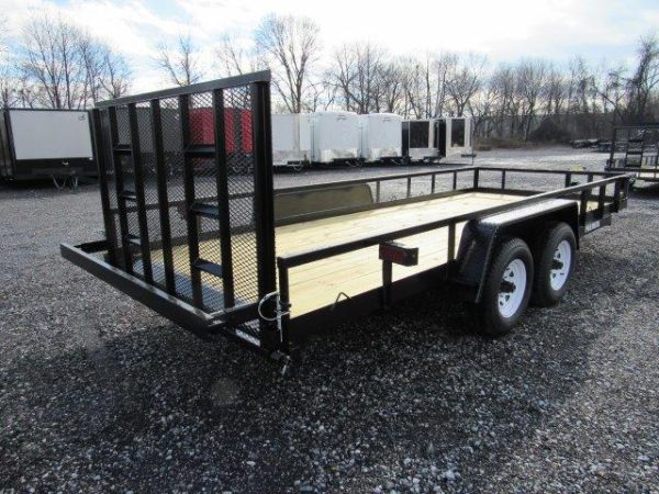 Premier 7 x 18 Landscape Utility Trailer – Rear Ramp Gate - Image 6