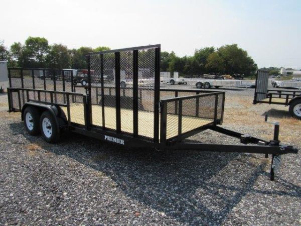 Premier 7 x 18 Landscape Utility Trailer – Mesh Sides & ATV Gate
