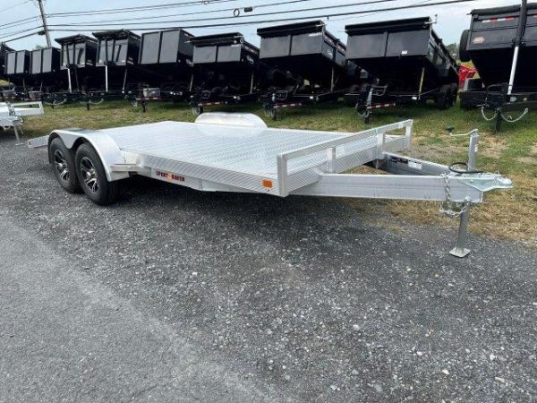 Sport Haven 7×18 Premium Aluminum Car Trailer – 6k Torsion Axles