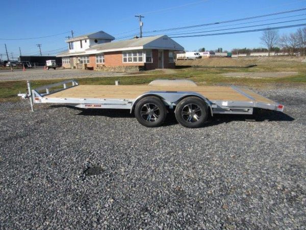 Sport Haven 7×18 Aluminum Car Trailer – Wood Deck - Image 6